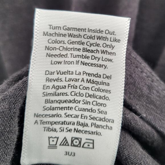 Terra & Sky Black Cotton Top Long-sleeve Elasticized Wrists Women's Plus Size 2X - Picture 5 of 5